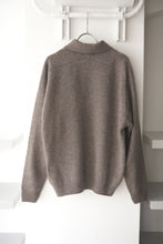 画像をギャラリービューアに読み込む, SADDLE SLEEVE POLO LAMS WOOL PALIN KNITTED / BROWN MELANGE