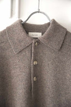画像をギャラリービューアに読み込む, SADDLE SLEEVE POLO LAMS WOOL PALIN KNITTED / BROWN MELANGE