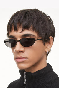 OVAL RIMLESS SUNGLASSES / BLACK