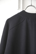 画像をギャラリービューアに読み込む, ZIP CREW NECK CARDIGAN LAMS WOOL PALIN KNITTED / NAVY