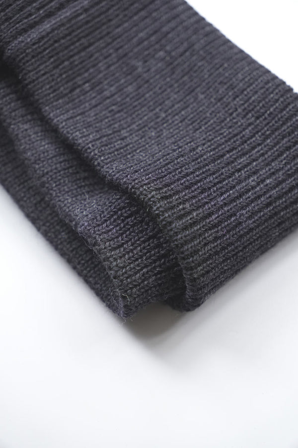 WOOL FLAP HEADBAND & NECK WARMER / CHARCOAL