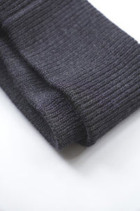 WOOL FLAP HEADBAND & NECK WARMER / CHARCOAL