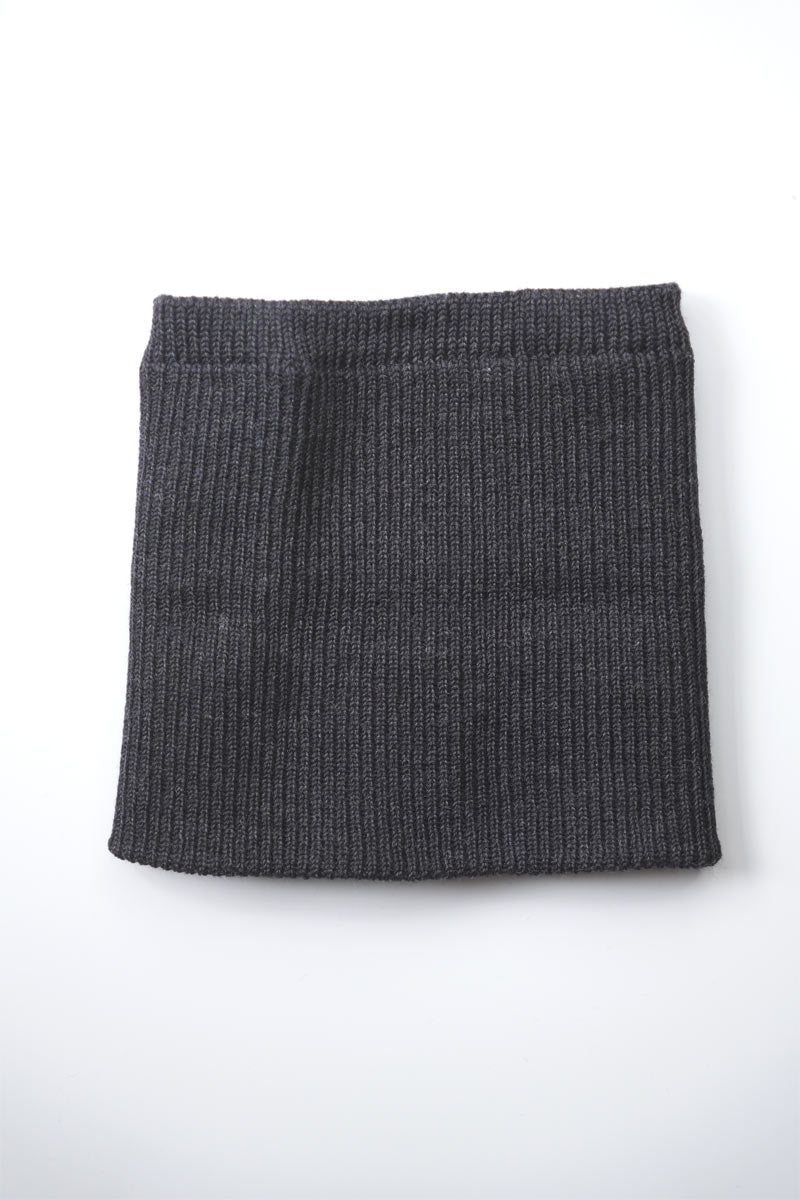 WOOL FLAP HEADBAND & NECK WARMER / CHARCOAL