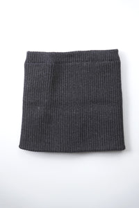 WOOL FLAP HEADBAND & NECK WARMER / CHARCOAL