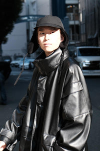 CLEAR TWILL EAR CAP1 / BLACK 