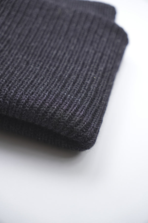 WOOL FLAP HEADBAND & NECK WARMER / CHARCOAL