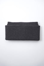 Load image into Gallery viewer, WOOL FLAP HEADBAND &amp; NECK WARMER / CHARCOAL