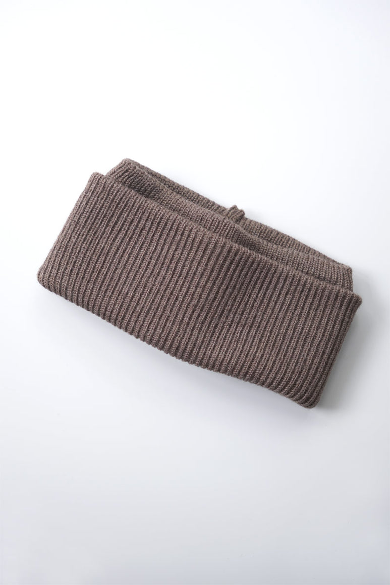 WOOL FLAP HEADBAND & NECK WARMER / BEIGE