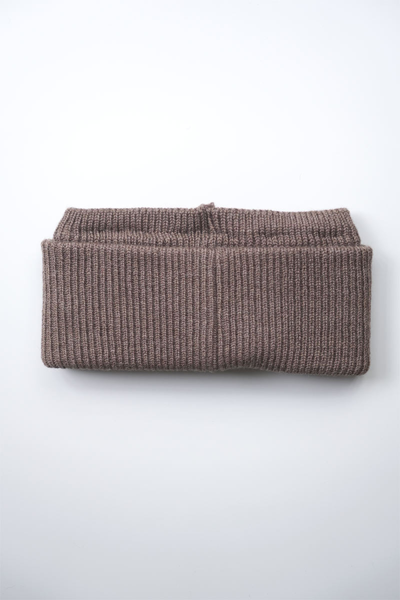 WOOL FLAP HEADBAND & NECK WARMER / BEIGE