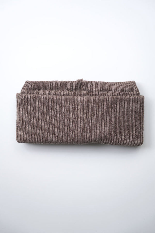 WOOL FLAP HEADBAND & NECK WARMER / BEIGE