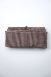WOOL FLAP HEADBAND & NECK WARMER / BEIGE
