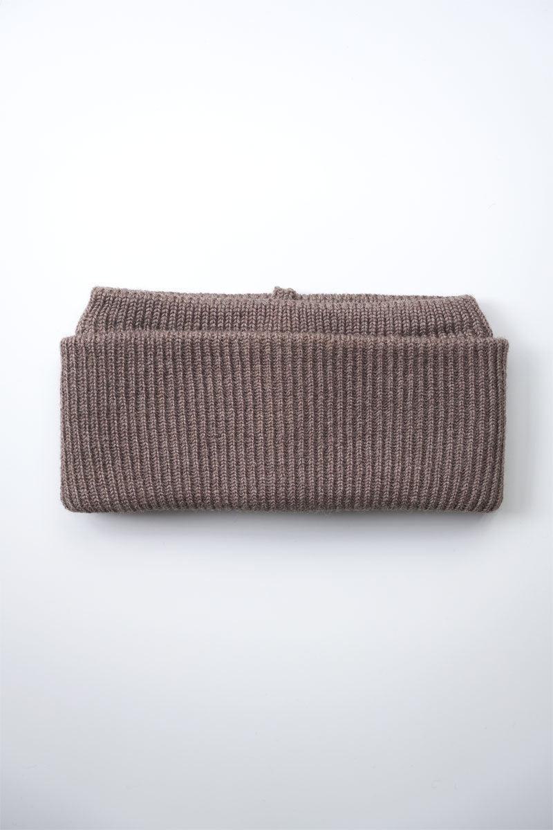 WOOL FLAP HEADBAND & NECK WARMER / BEIGE