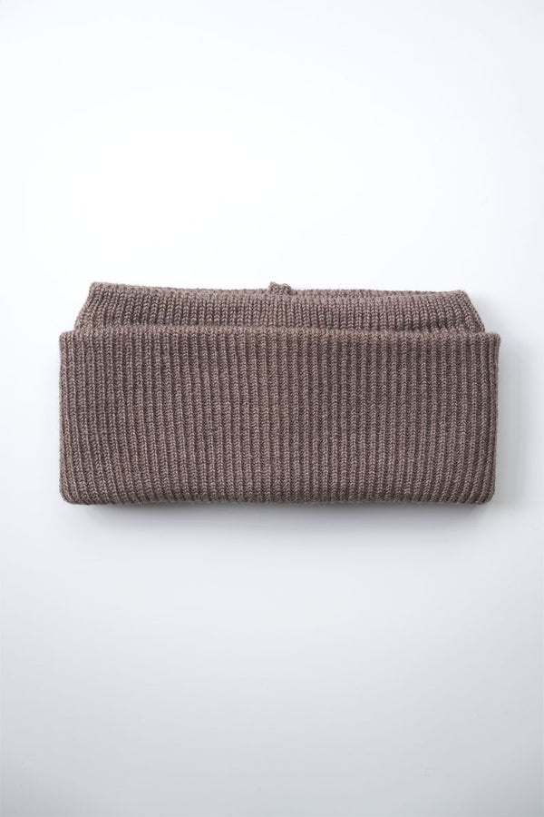 WOOL FLAP HEADBAND & NECK WARMER / BEIGE