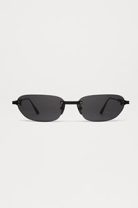 OVAL RIMLESS SUNGLASSES / BLACK