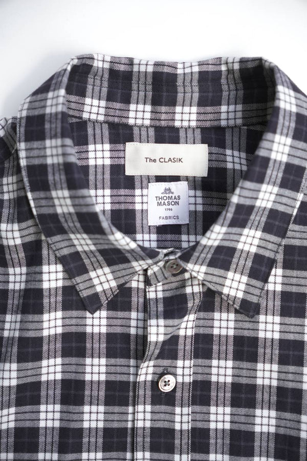 MINIMAL CLASSIC SHIRTS TM MONOCHROME TARTAN / BALCK/WHITE [神戸店]