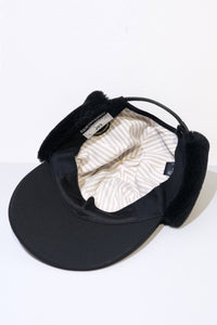 CLEAR TWILL EAR CAP1 / BLACK 