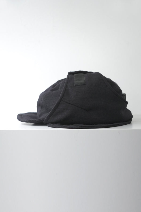 TECH WOOL ARMY EAR CAP / BLACK