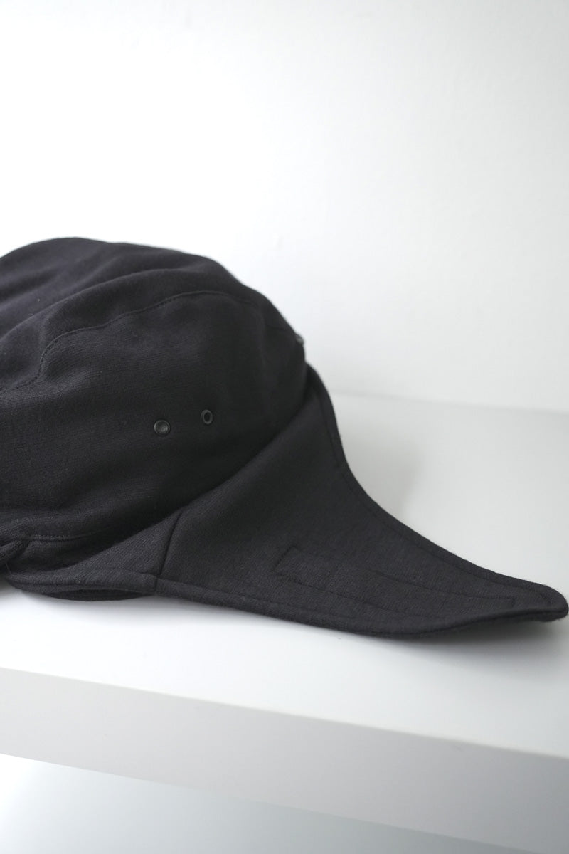 TECH WOOL ARMY EAR CAP / BLACK