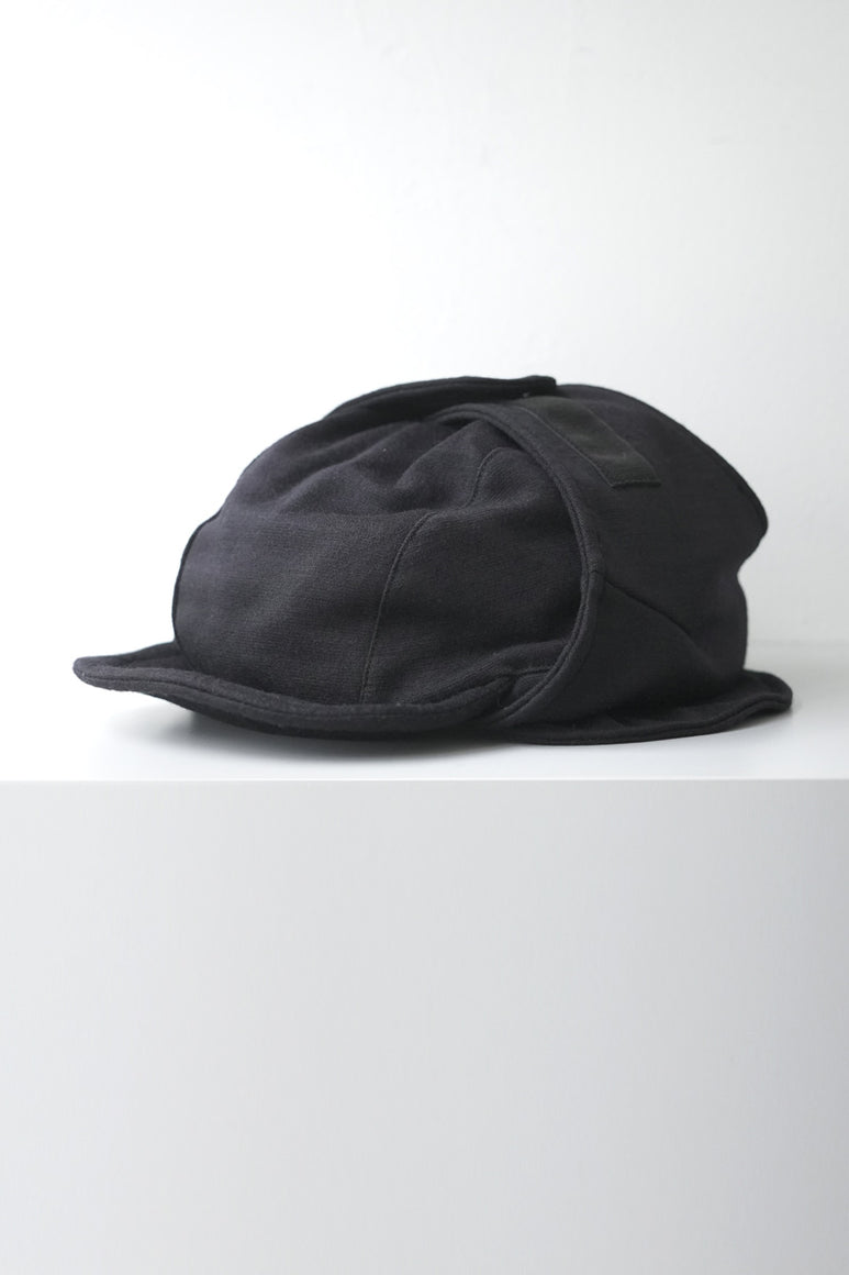 TECH WOOL ARMY EAR CAP / BLACK