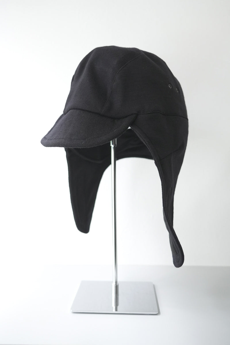 TECH WOOL ARMY EAR CAP / BLACK