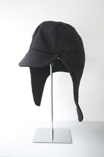 Load image into Gallery viewer, TECH WOOL ARMY EAR CAP / BLACK