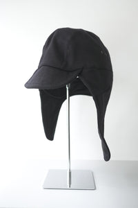 TECH WOOL ARMY EAR CAP / BLACK
