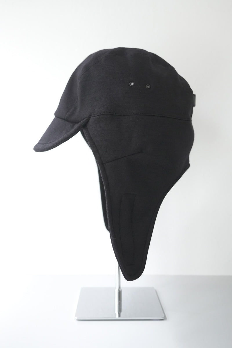 TECH WOOL ARMY EAR CAP / BLACK