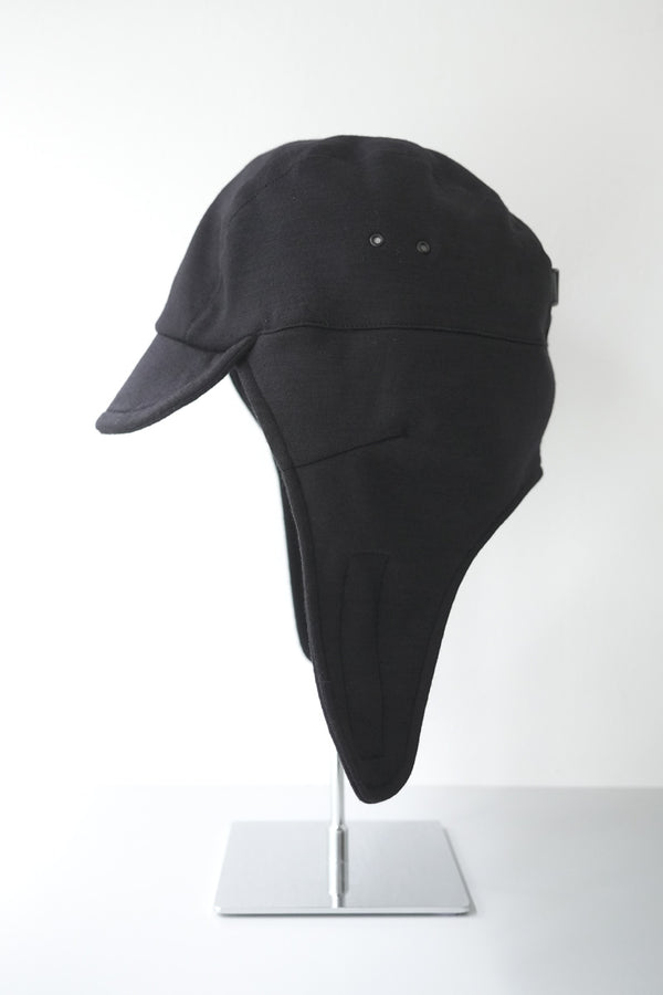 TECH WOOL ARMY EAR CAP / BLACK