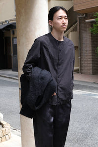 DOUBLE DYED VERGER SHIRT-VOILE / ONYX
