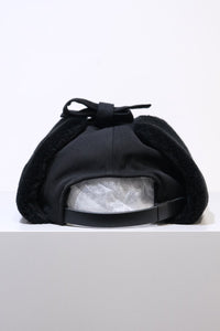 CLEAR TWILL EAR CAP / BLACK