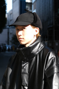 CLEAR TWILL EAR CAP1 / BLACK 