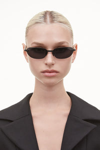 OVAL RIMLESS SUNGLASSES / BLACK