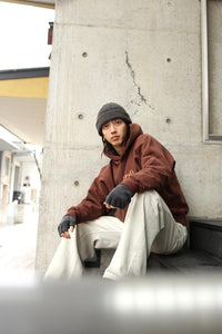 BOARDER KNIT / BLACK×GREY