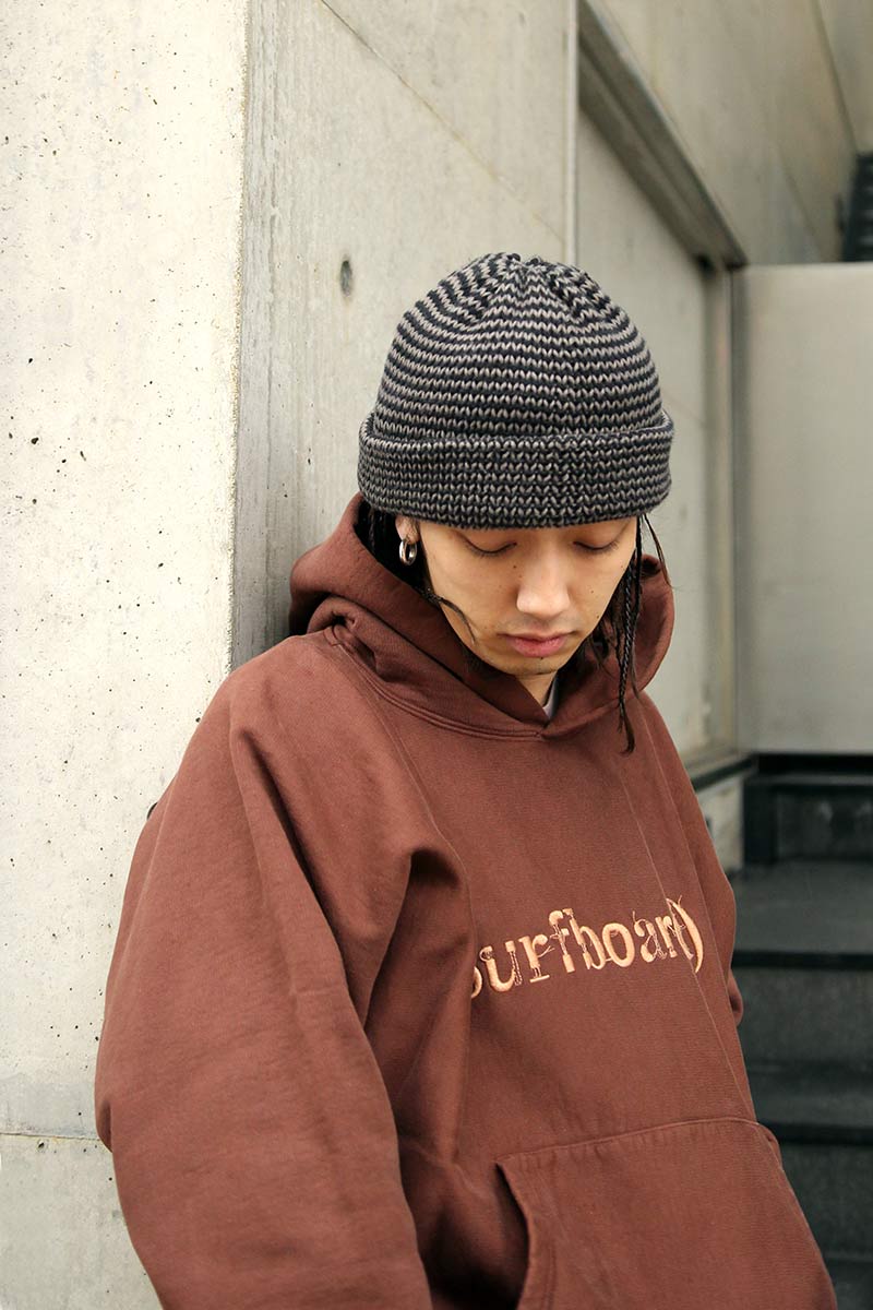 BOARDER KNIT / BLACK×GREY