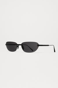 OVAL RIMLESS SUNGLASSES / BLACK