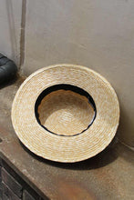 Load image into Gallery viewer, 10mm WHEAT BRAID BOATER HAT / NATURAL