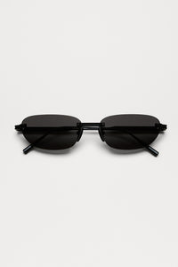 OVAL RIMLESS SUNGLASSES / BLACK