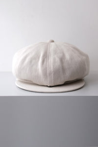 LINEN & WOOL CASQUETTE / LIGHT BEIGE