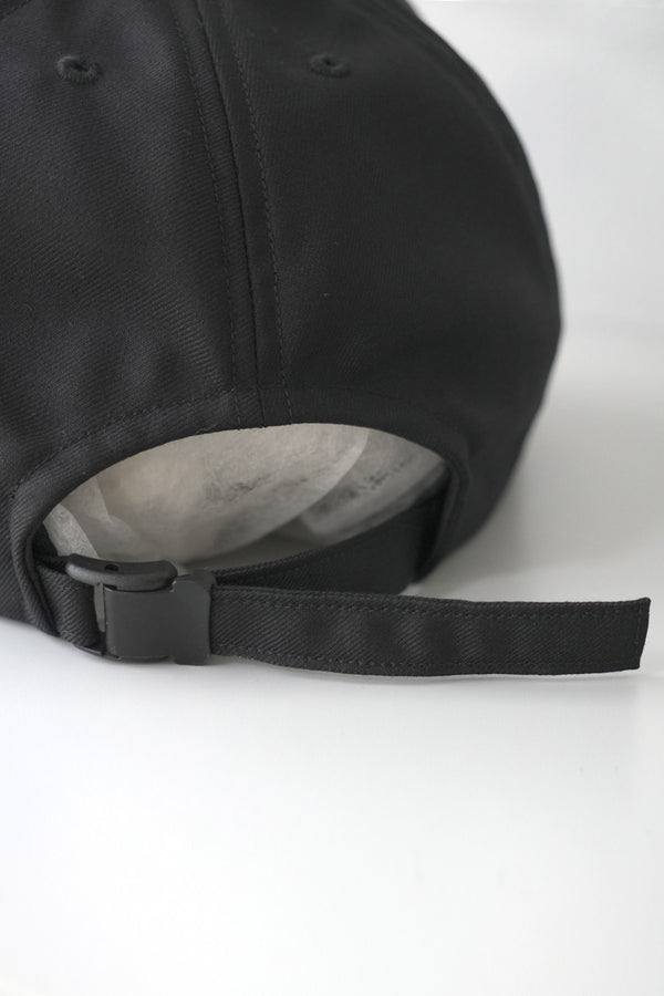 WASHABLE TWILL WIDE BRIM CAP / BLACK