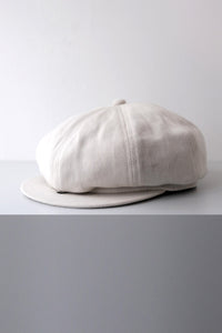 LINEN & WOOL CASQUETTE / LIGHT BEIGE