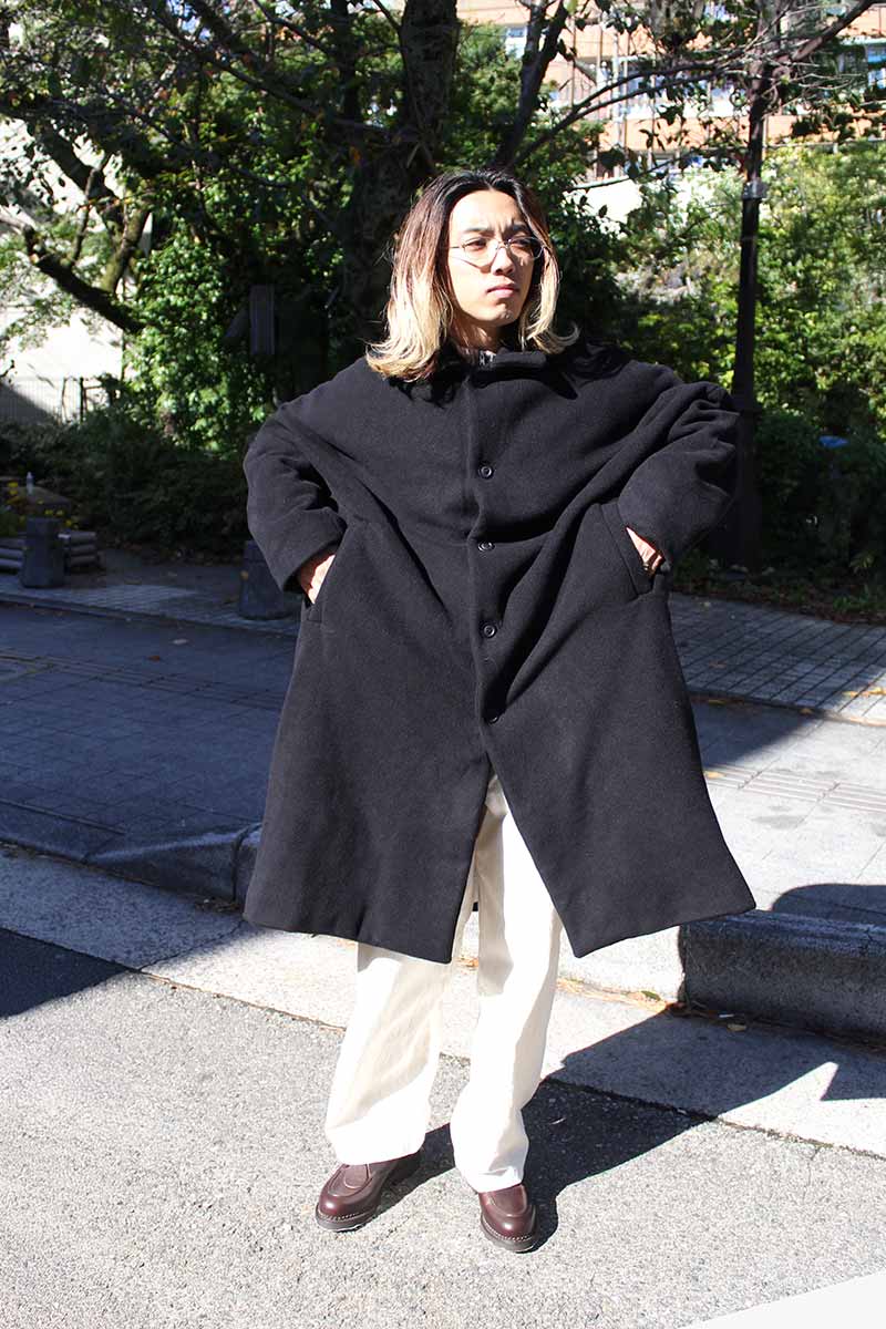 BIG BLOBBY COAT - HEAVY CASHEMERE / BLACK [26AW入荷予定]