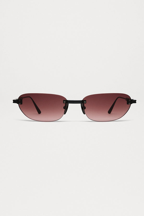 OVAL RIMLESS SUNGLASSES / RED
