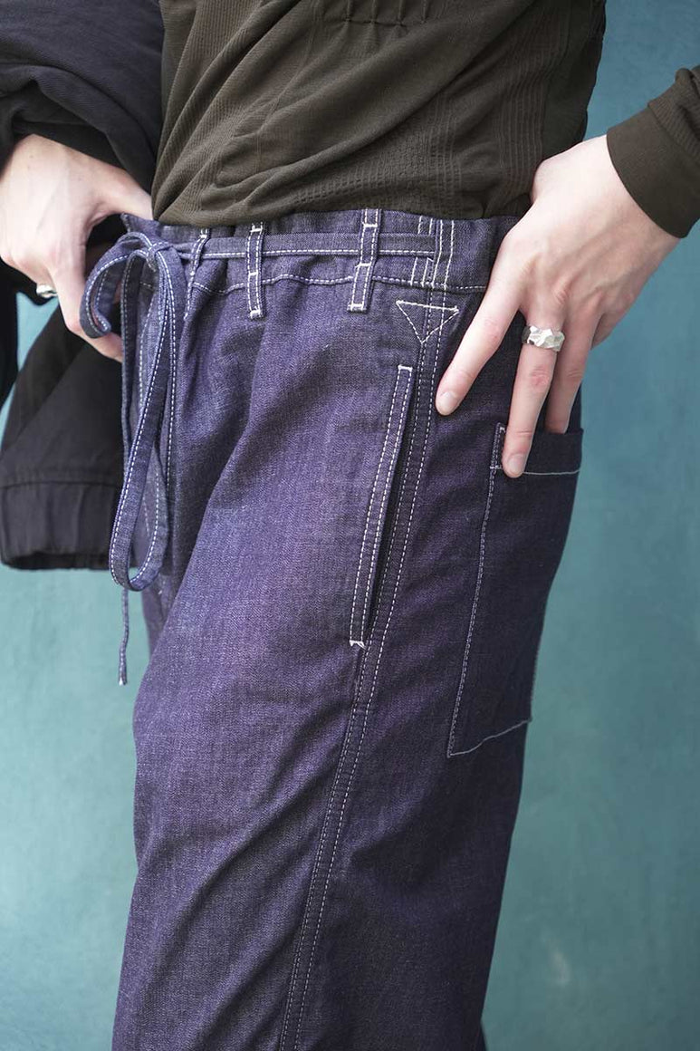 TIE ME UP PANT-DENIM L / INDIGO
