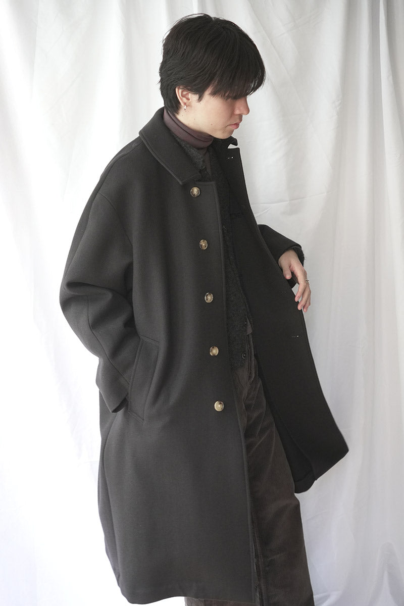 SPLIT RAGLAN MAC W/S/C MELTON / DK.BROWN  [神戸店]