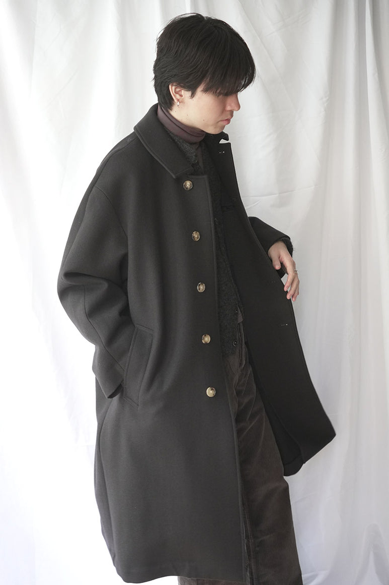 SPLIT RAGLAN MAC W/S/C MELTON / DK.BROWN  [神戸店]