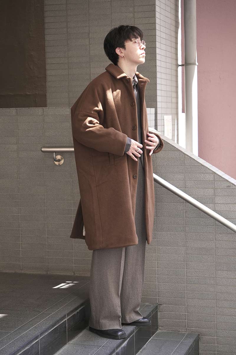 BIG BLOBBY COAT-KASPER / FUDGE