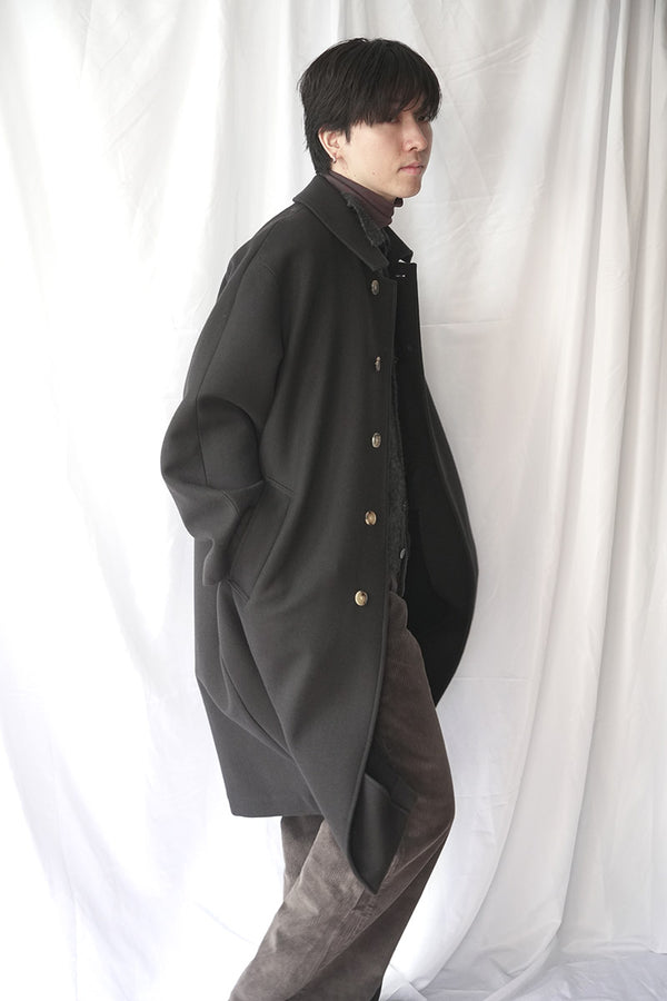 SPLIT RAGLAN MAC W/S/C MELTON / DK.BROWN  [神戸店]