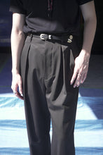 画像をギャラリービューアに読み込む, INVERTED PLEATS TROUSER VINTAGE GABADINE / BROWN [神戸店]