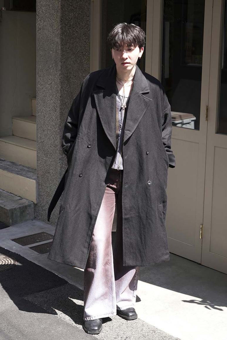 GREAT COAT-FELT / BLACK