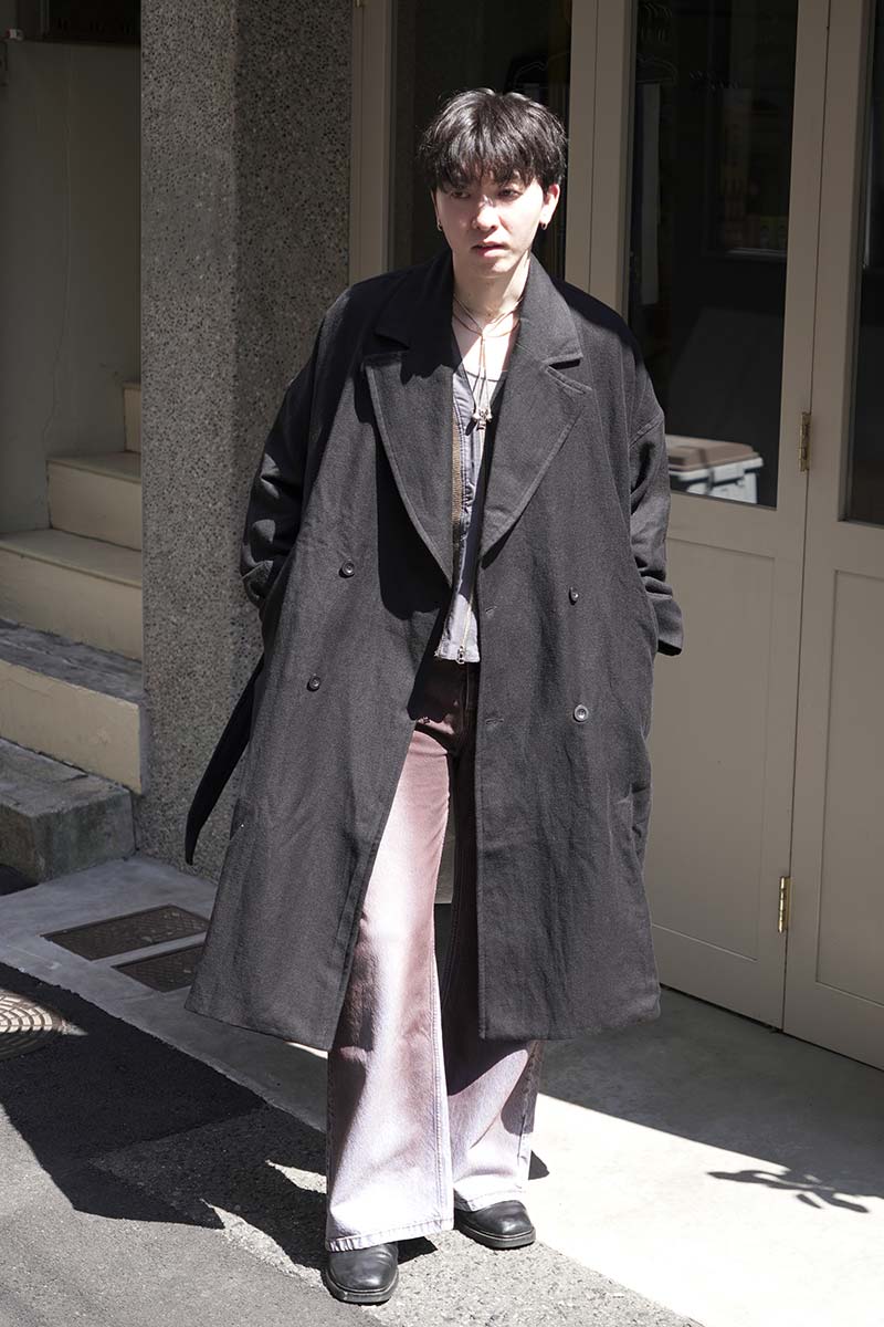 CASEY CASEY | GREAT COAT-FELT/ BLACK ウールオーバーサイズ